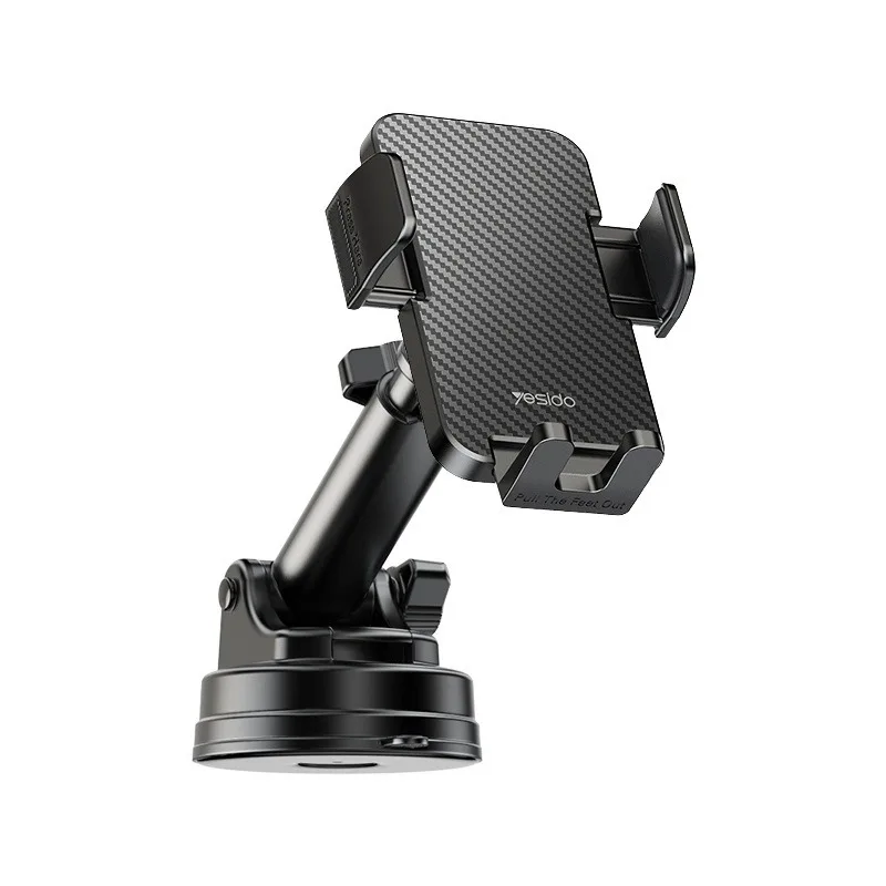 Car phone holder press clip telescopic suction cup phone holder can rotate at any angle, center console creative car holder