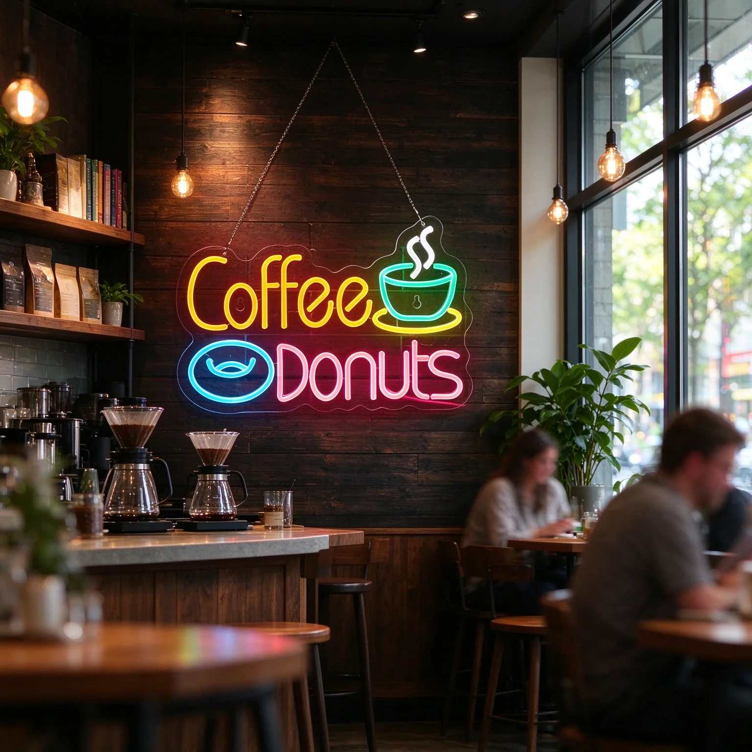 1 coffee cup neon light wall decoration light LED acrylic luminous light board wall mounted coffee shop dessert shop decoration