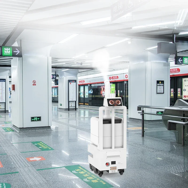 Air Disenfection Machine Mist Sprayer Sanitizing Robot Disinfecting UVC Robot For Office Government Agencies