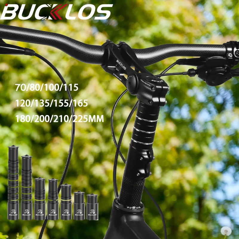 

BUCKLOS Bicycle Fork Stem Rise Up 100/120/135/180/210MM Bike Handlebar Stem Height Extender Aluminum Alloy Fork Stem Extension