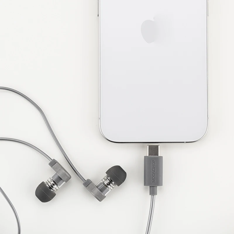 سماعة رأس Moondrop Quark2 داخل الأذن مع ميكروفون ، سماعة أذن من النوع C ، سماعات أذن للألعاب الرياضية ، USB C