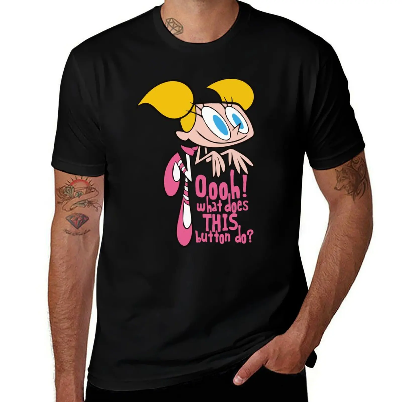 DeeDee - Oooh! What does this button do? T-Shirt Urban Style Casual Short Sleeve Top T-Shirt