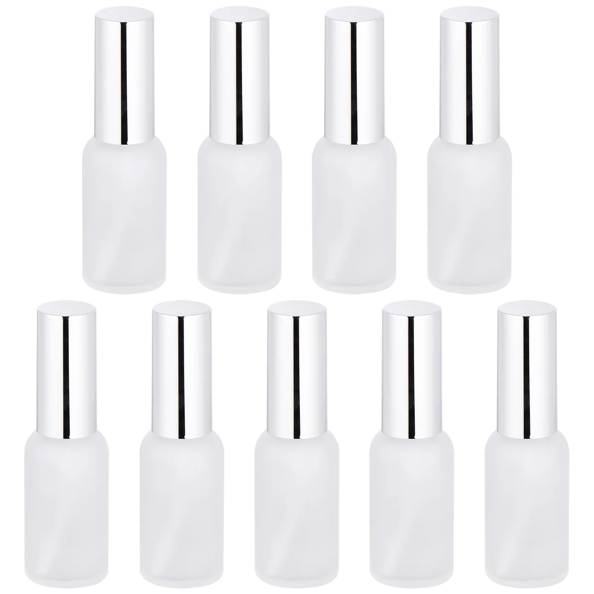 9 قطع من زجاجات الزيوت العطرية 15 مل، مادة بيضاء متينة وآمنة، تصميم مضخة ضغط لتزيين المكتب المنزلي، رذاذ زجاجي قابل لإعادة الملء