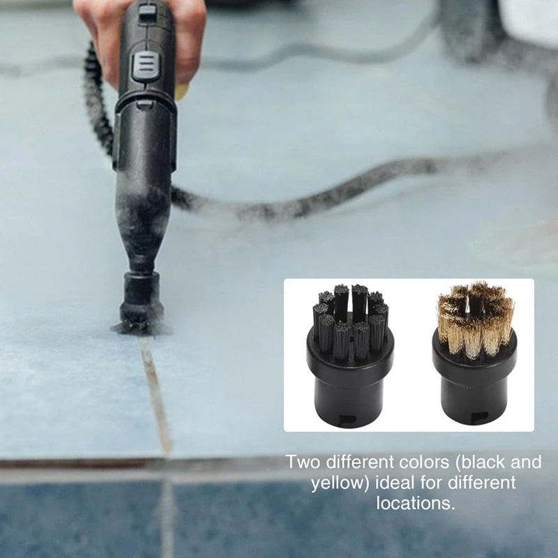 8 шт. аксессуары для пароочистителя Karcher SC1 SC2 SC4 SC5, Набор насадок для кистей, круглые наборы кистей, плоские головки