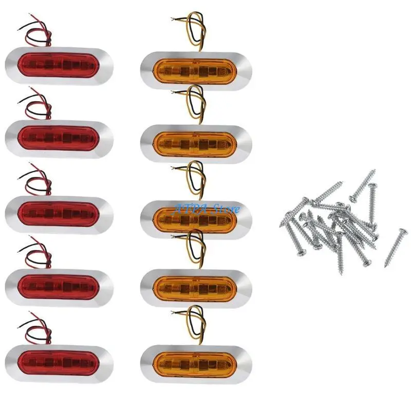 

U13C Truck Trailer RV Pickups for Camper Universal Side Marker Light Clearance Lamp Waterproof Led Lights 12V 10pcs