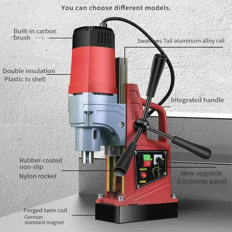 Portable Industrial Grade Magnetic Drilling Rig Magnetic Drill Press Electric Mag Bench Tapping Drilling Rig Machine for Enginee