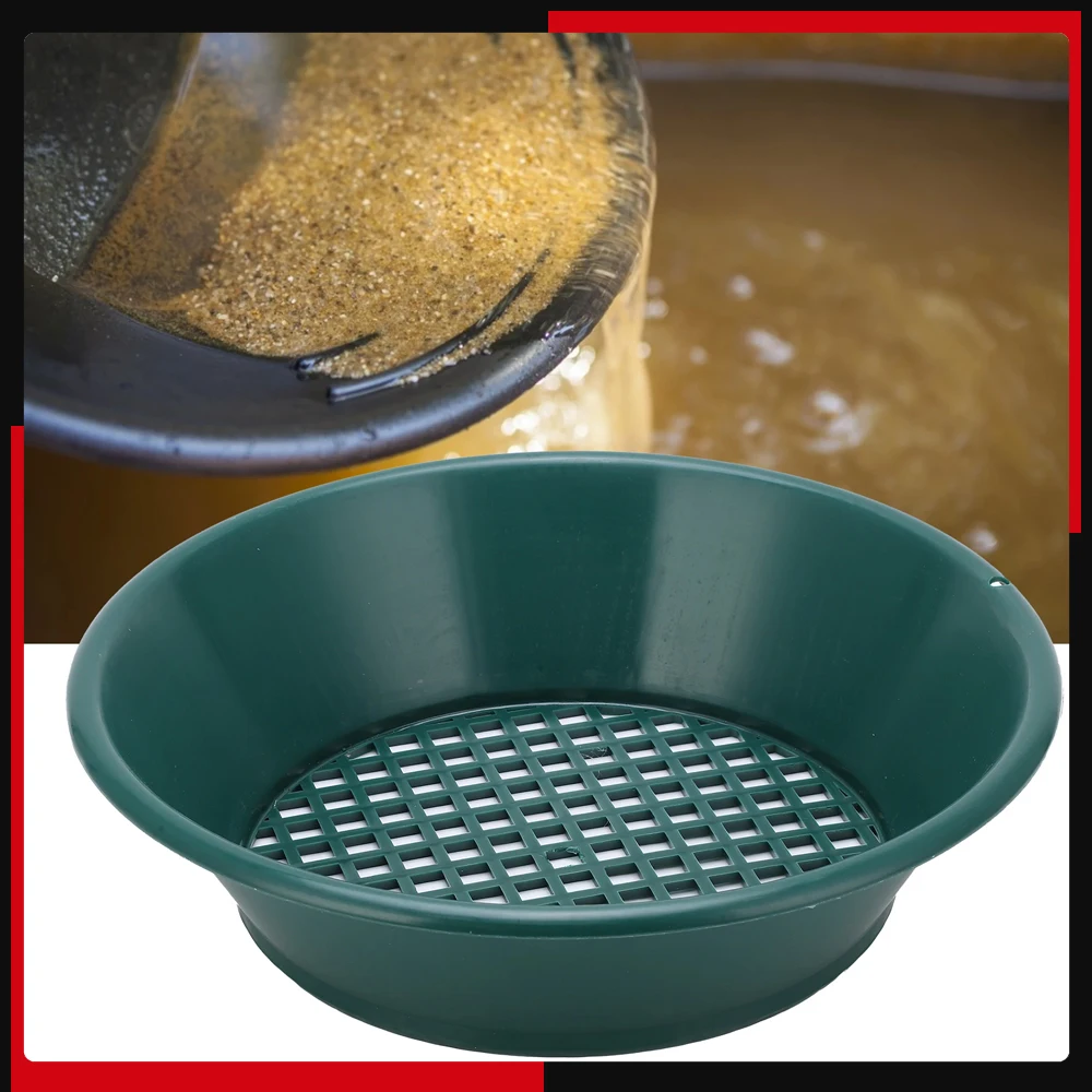 350mm Gold Pan Screen Sifting Tray Manual Gold Washing Tool Accessory for Panning Mining Gold Washing Pan Mine Gold Pan Gold Pan