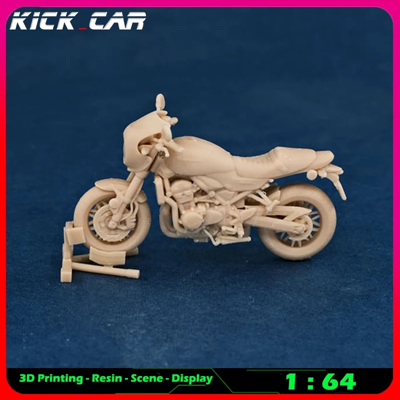 Kickcar 1/64 Motorcycle (Without Jiffy Stand)  Uncolored Model Car Resin Garage Scene Diorama Decoration Scene Toy