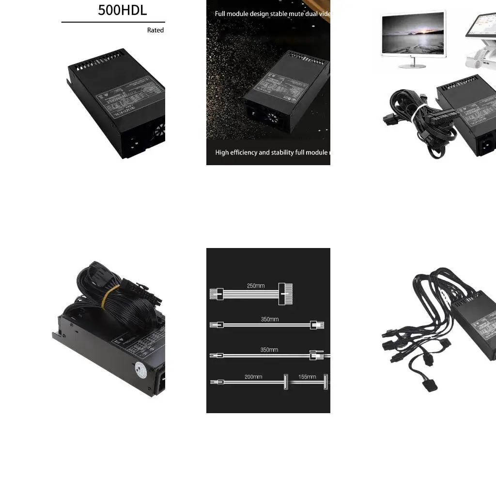 MINI PSU Computer Power Supply 1U 500W Small Desktop Cash Register Power Low-power Equipment ITX 500w
