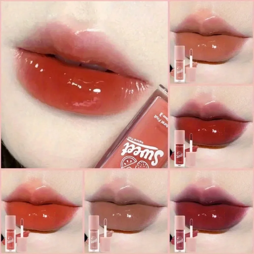 Moisturizing Lip Liquid Lipstick Mirror Lip Gloss Water Light Glass Long Lasting Non-stick Cup Tint Makeup Cosmetics