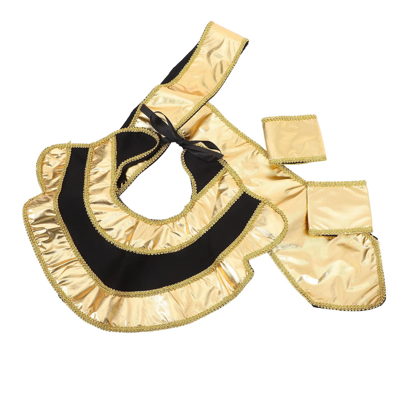 

1 Set Egyptian Costume Accessory Set Headdress Collar Belt Cuffs Halloween Party Role Play Cosplay Supplies King Outfit For