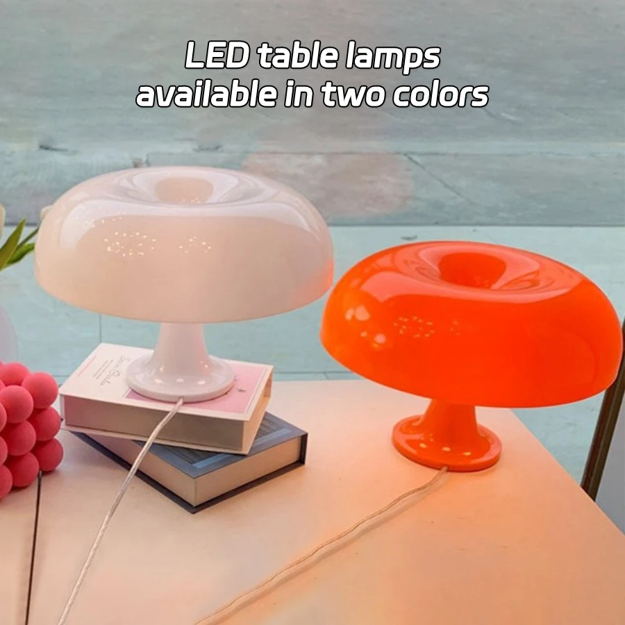 

Creative Mushroom LED Table Lamp Dimmable Bedside Table Atmosphere Desk Lamp Modern Bar Hotel Bedroom Living Room Decor Lamp