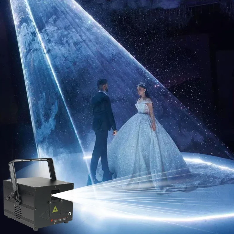 3W 6W 10W 20W DMX ILDA RGB Animation Wedding Laser Show Lazer Lights with Snow Smoke Machine for Wedding Projector