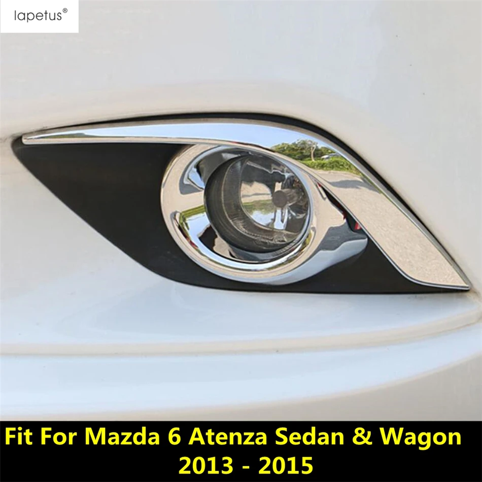 

Car Front Fog Light Lamp Eyebrow Ring Circle Decoration Cover Trim Chrome Accessories For Mazda 6 Sedan / Wagon 2013 2014 2015