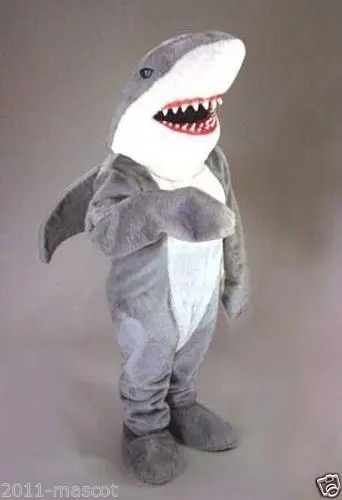 Costume de mascotte de dessin animé de paupières de beurre de requin mignon pour adultes, robe en peluche, Noël, Halloween, offre spéciale, nouveau