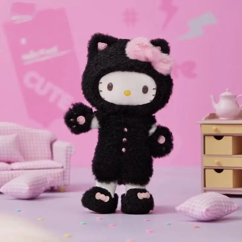 Sanrio One Day Series Hello Kitty porte-clés en peluche duration du sommeil poupée fille sac à main décoration de lit dessin animé jouets en peluche cadeau de vacances