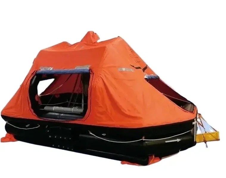 THROW-OVERBOARD TYPE INFLATABLE UFE LIFE RAFT WITH SELF-RIGHTING FUNCTION for 10 PEOPLE