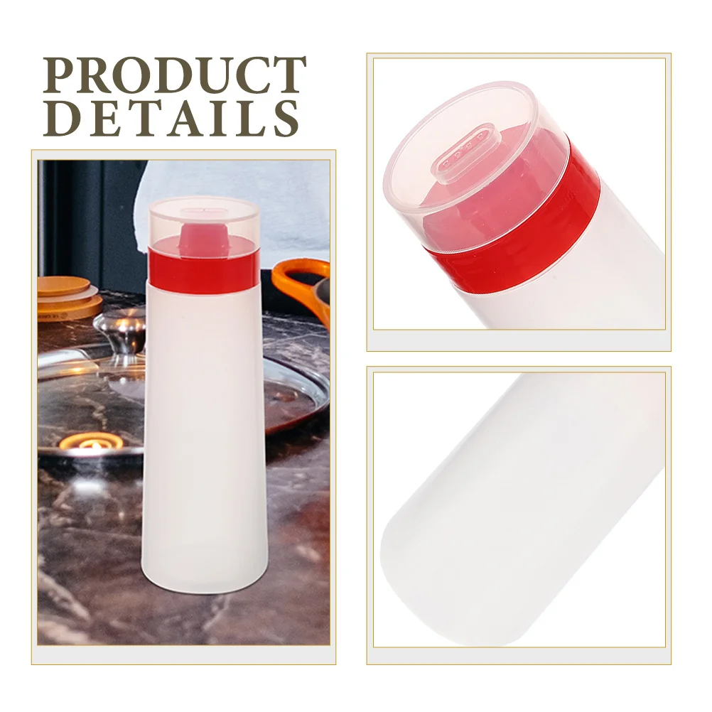 

3pcs Condiment Squeeze Bottles 300Ml 4-Hole Sauce Bottle For Ketchup Jam Bbq Sauces Reusable Plastic Kitchen Condiment Bottle