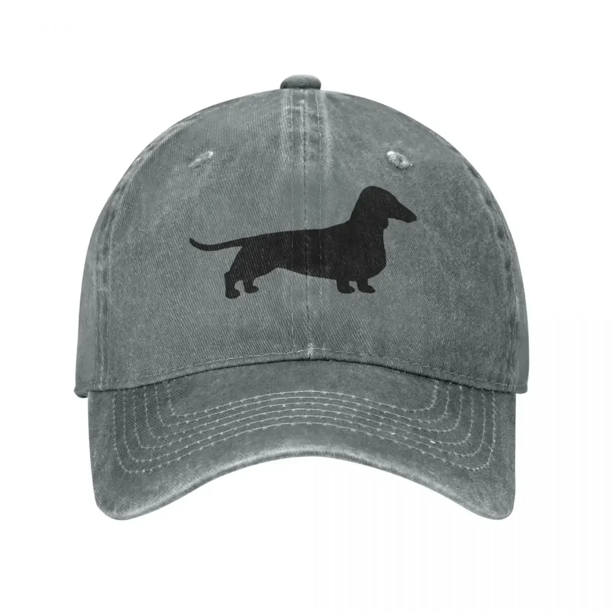 Teckel Weiner Hond Baseball Cap Vintage Distressed Washed Heren Dames Outdoor