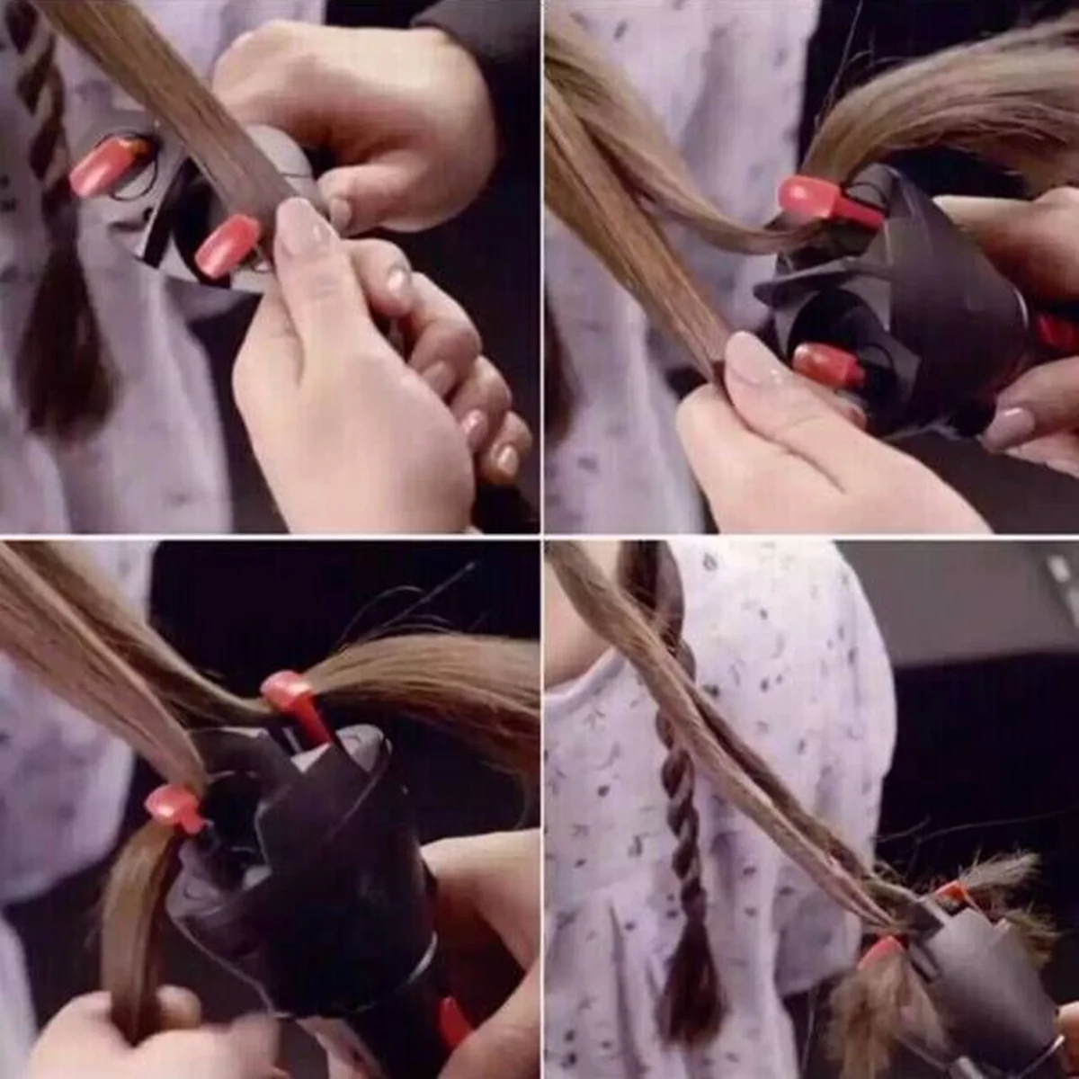 

2 Pcs Fast Automatic Styling Electric Hair Braider Machine Braiding Hairstyle Machine