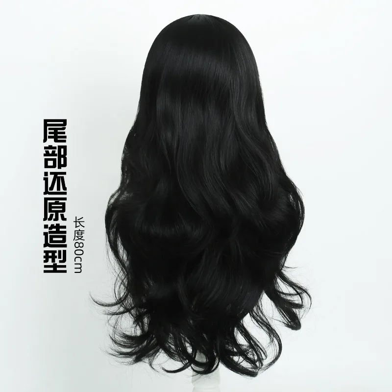 RWBY Four-Color War Chronicles Blake Belladonna Cosplay Wig With Simulated Scalp Top Black Wig