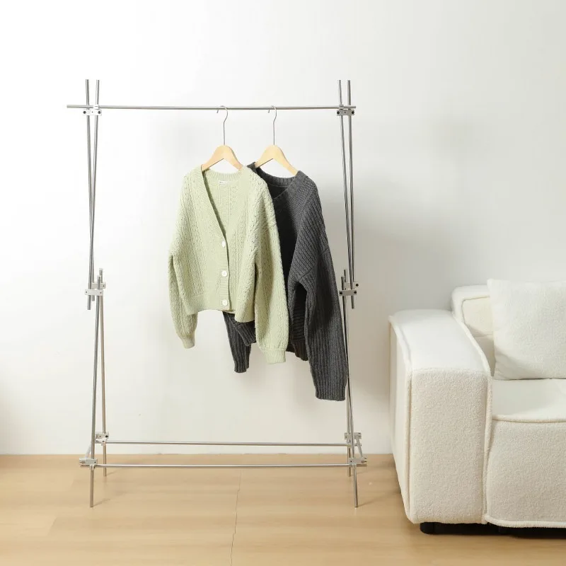 Balcony Clothes Racks Space Saving Clothes Dryer Large Vertical Drying Rack Indoor Assemble Apartment Organizer Hanger Floor