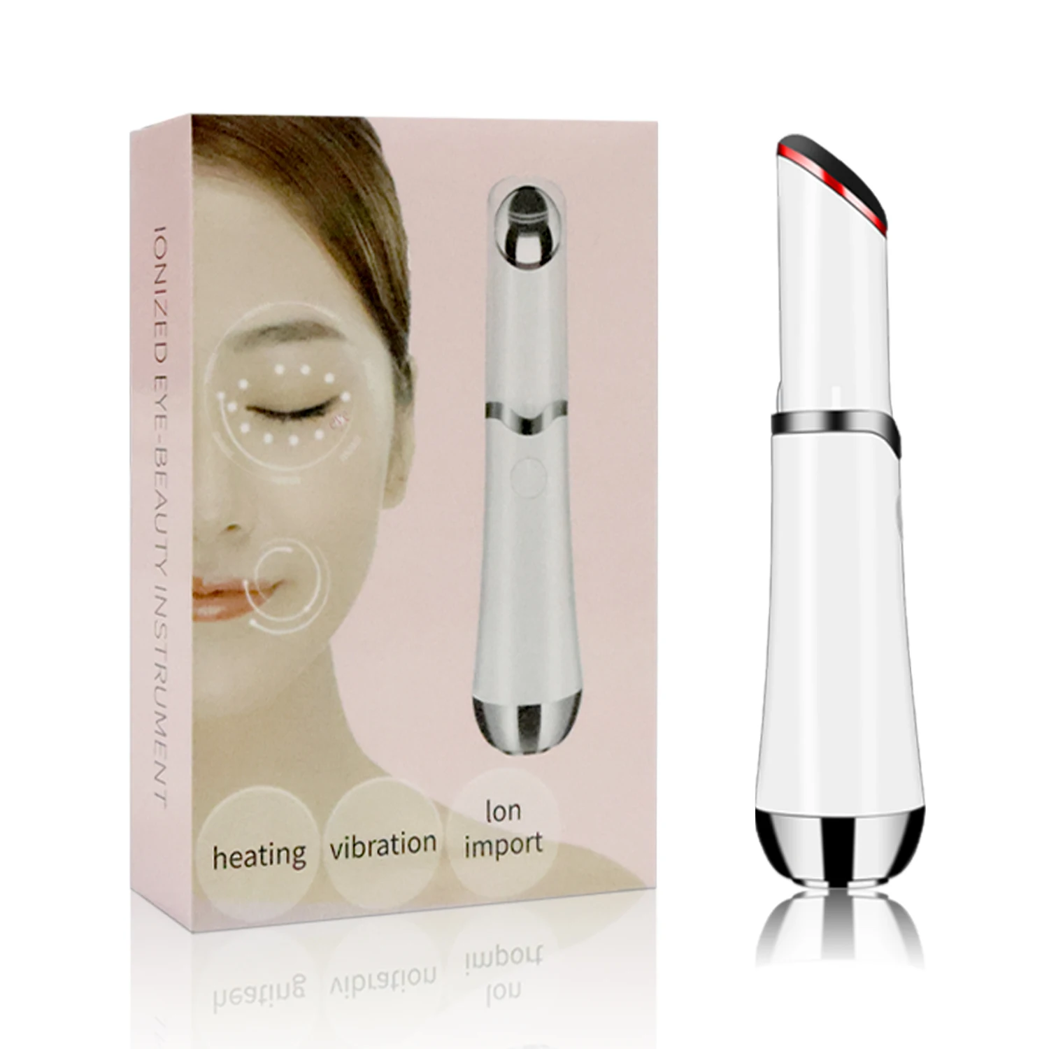 Vibration Eye Massager Anti Dark Circle Blue Light Disinfection Dredge Lymph Glands Anti Wrinkle Pen Hot Compress Beauty