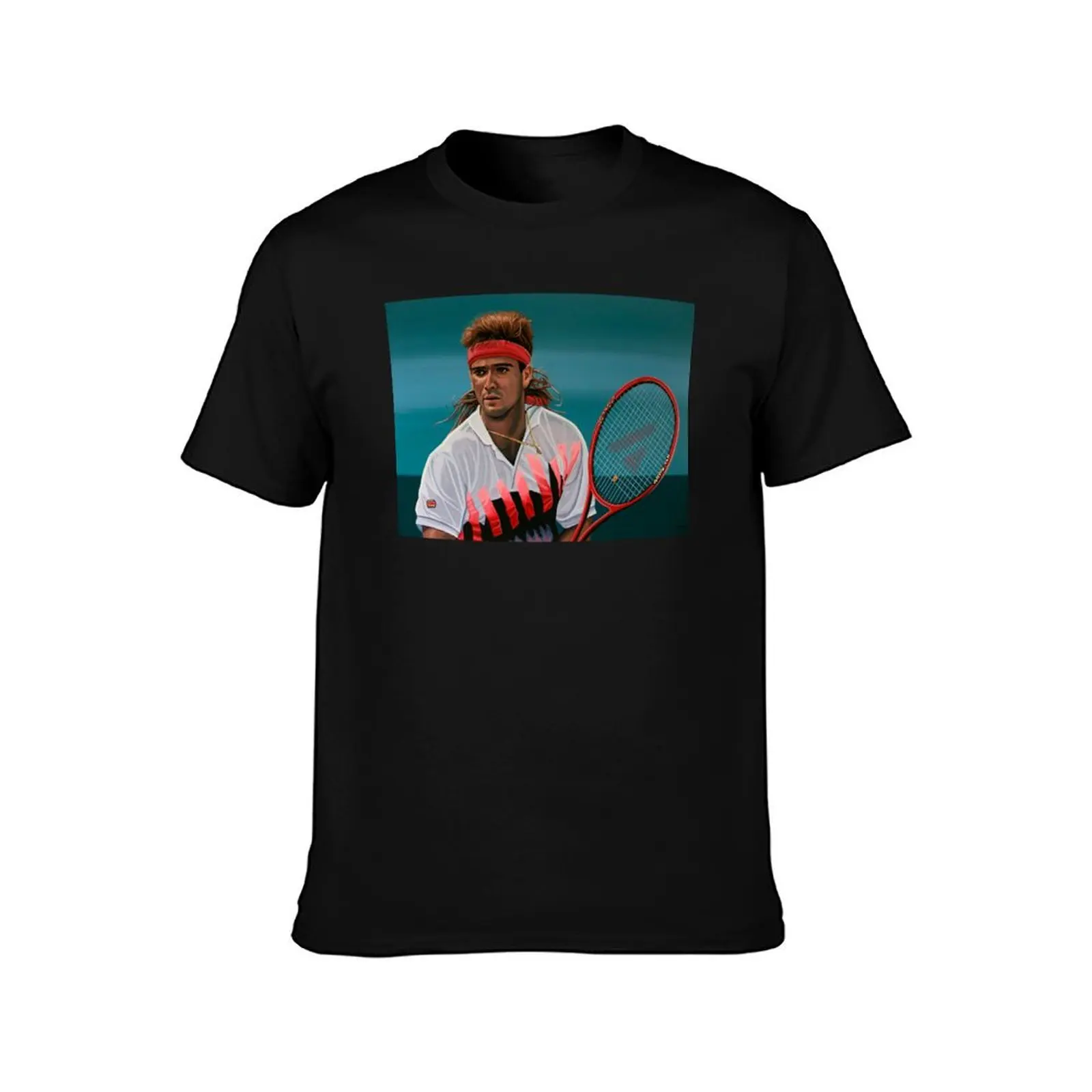 Andre Agassi Painting T-Shirt Daily Wear Print T-Shirt
