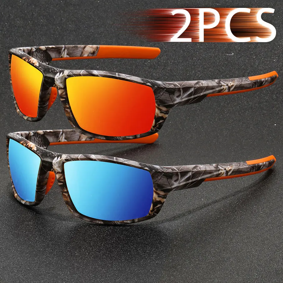 

2 шт. модные винтажные квадратные солнцезащитные очки для мужчин и женщин, для рыбалки, вождения, мужские роскошные брендовые дизайнерские солнцезащитные очки в стиле ретро UV400, очки