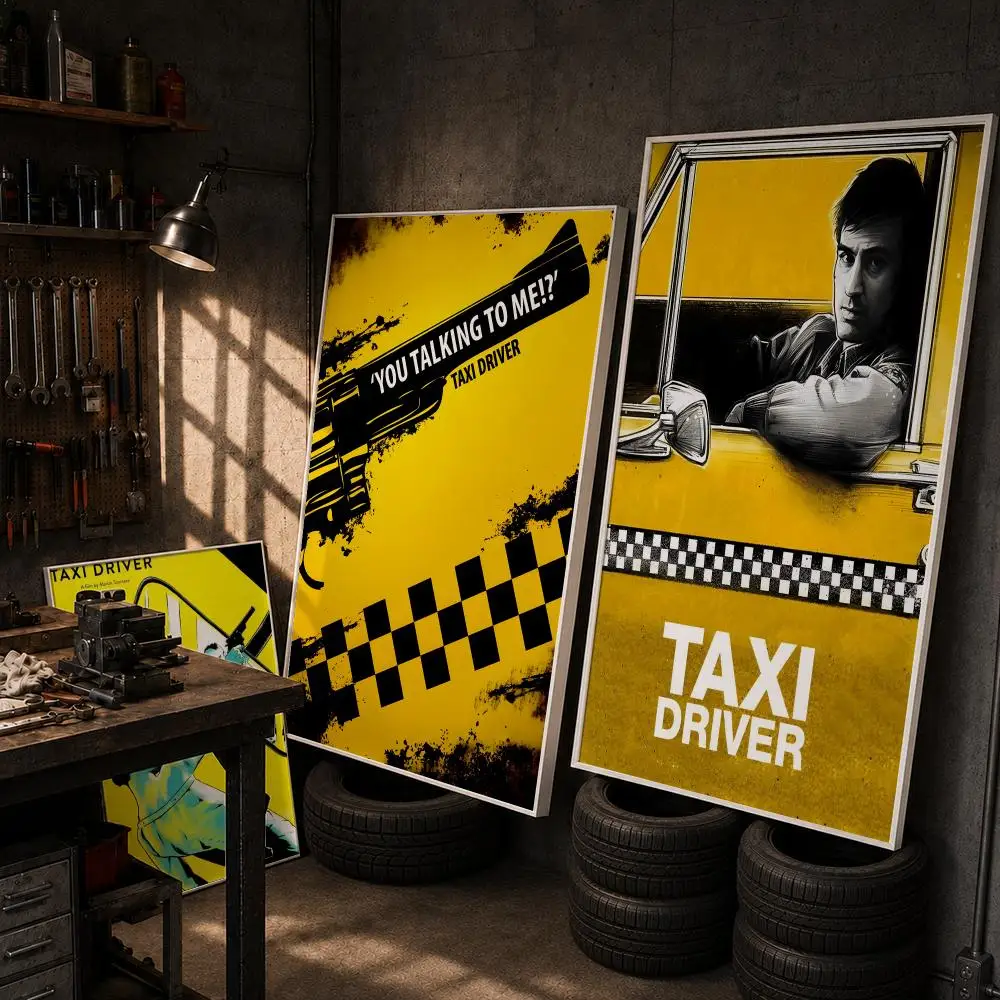 Crime Thriller Movies Taxi Driver Poster HD Wall Art Home Decor Waterproof Print Bedroom Garage Party Gift