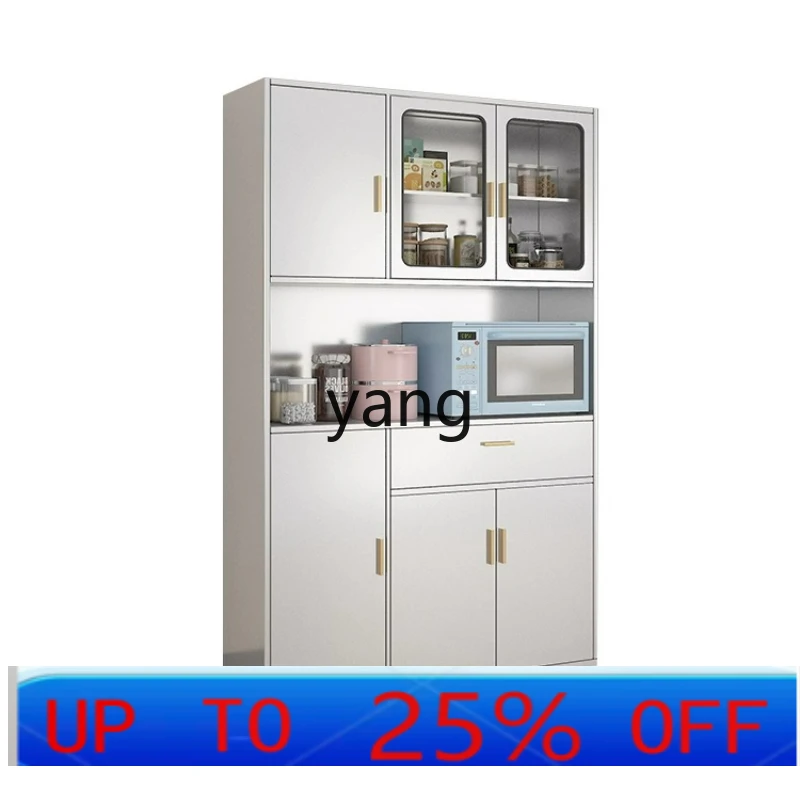 LH  Stainless Steel Kitchen Sideboard Multifunctional Storage Cabinet for Pots and Microwave Oven