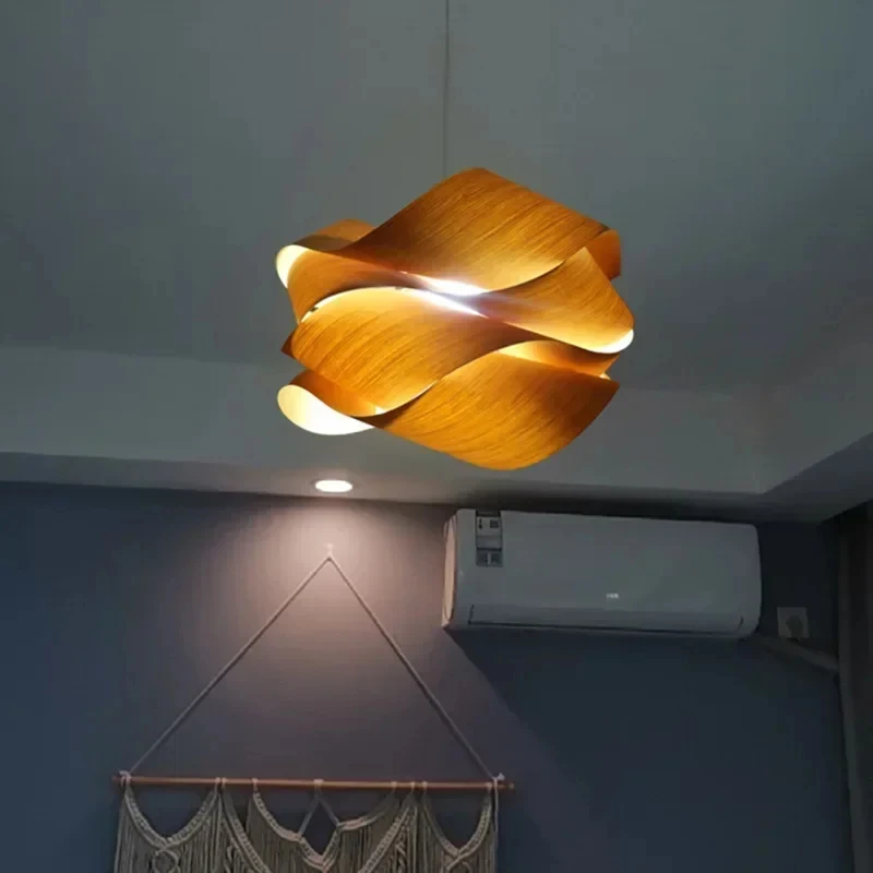 Orange Twisted Leaf Pendant Light Abstract Irregular Shade Kitchen Dining Cafe Hanging Ceiling