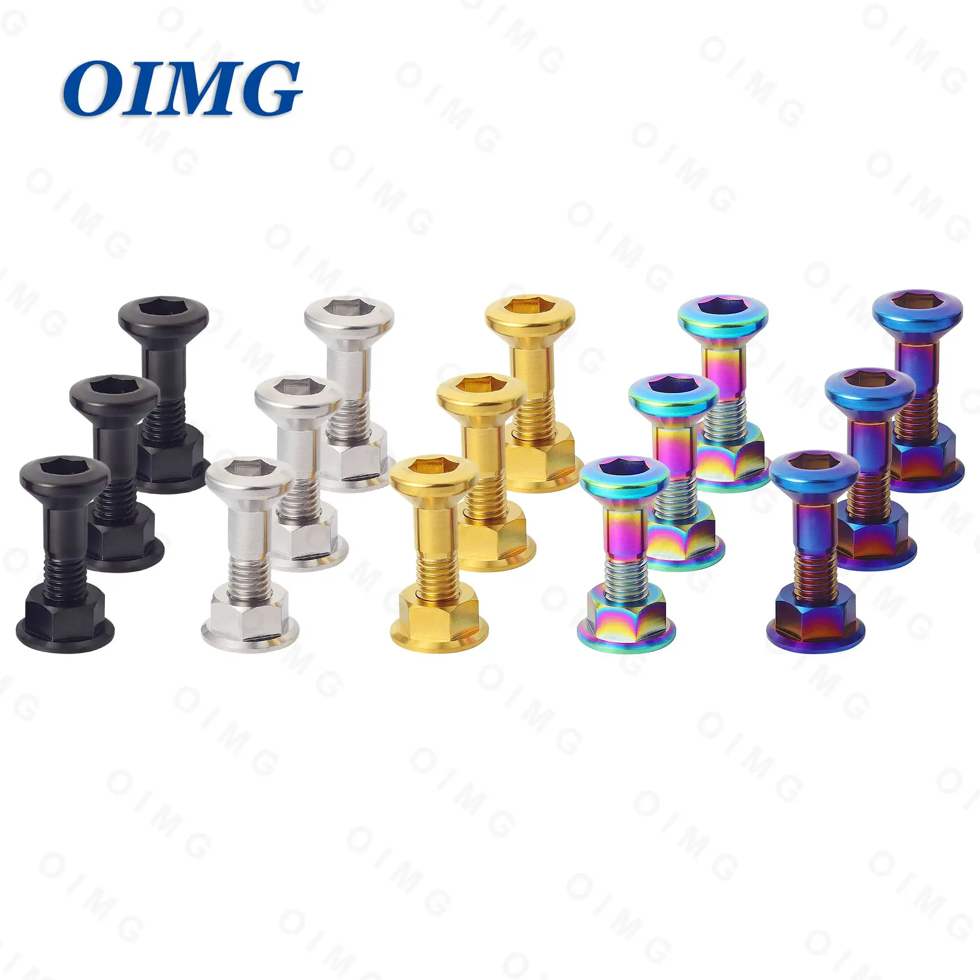 OIMG Motorcycle Rear Sprocket Bolt Screw Chain Disc Bolts Chainwheel Titanium Screws Nuts Chainring Fastener