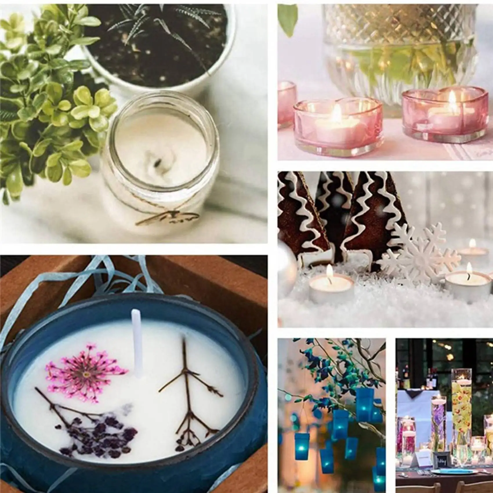 BVBV 1000 шт./лот фитили для свечей 1 дюйм низкодымный фитиль для свечей с металлическими вкладками фитили для чайных свечей для изготовления свечей