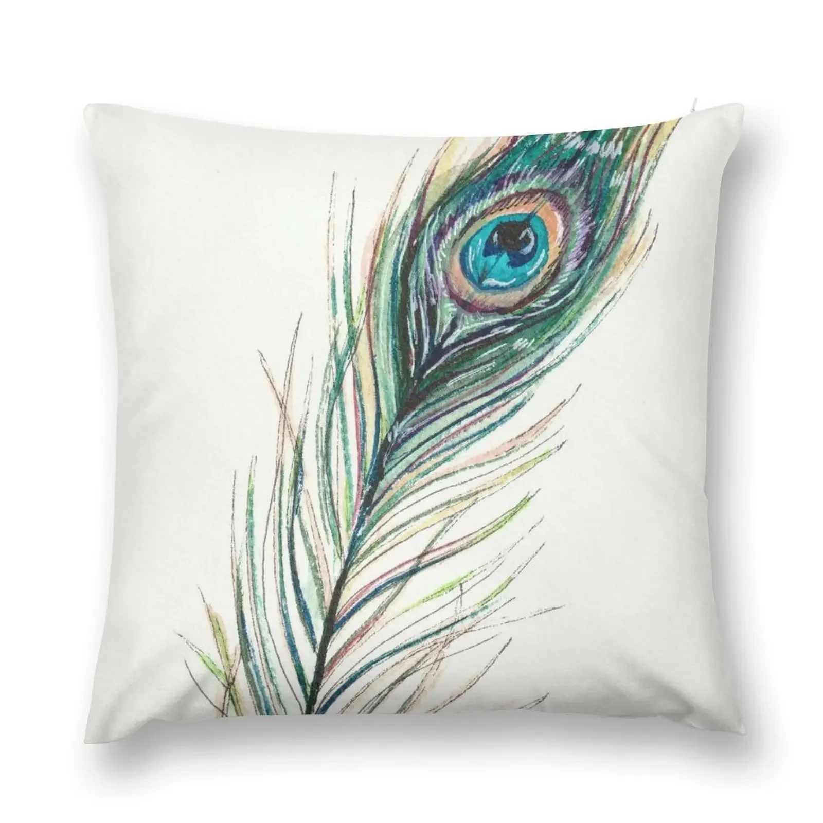 

Peacock Feather Throw Pillow Luxury Sofa Cushions Sofa Cushions Covers anime girl Ornamental Pillow pillow