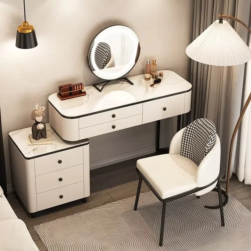 

Drawer Makeup Vanity Table Mirror Storage Dressing Girls Vanity Tableluxury Modern Tocador De Maquillaje Bedroom Furniture