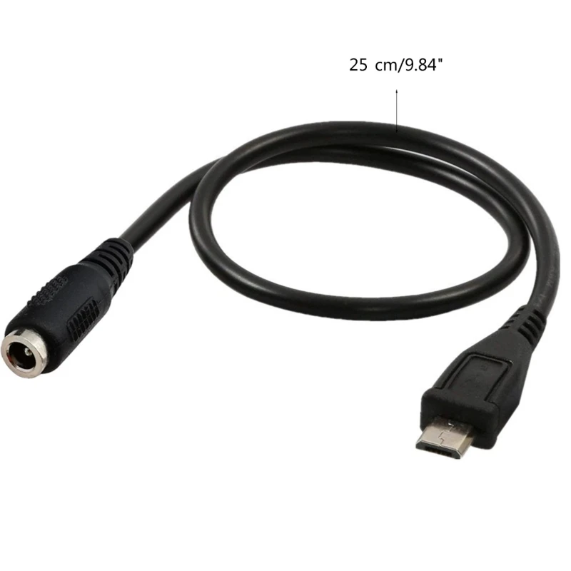 DC 3.5 x1.35 mm/5.5x2.1mm femmina a Micro USB maschio connettore adattatore cavo di alimentazione 5V per altoparlante auricolari tablet