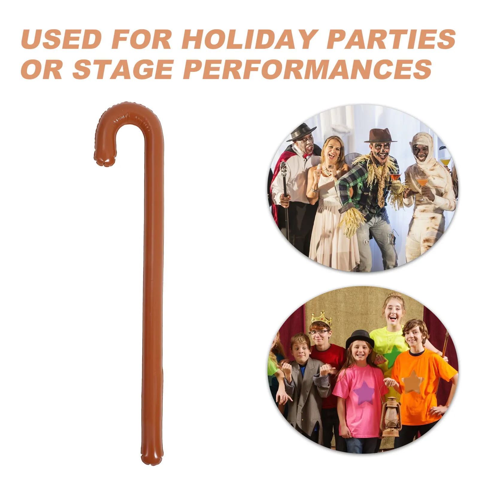 휴대용 풍선 지팡이 소품, 가볍고 튼튼한 PVC 소재의 파티용품, 장식용 보행 지팡이