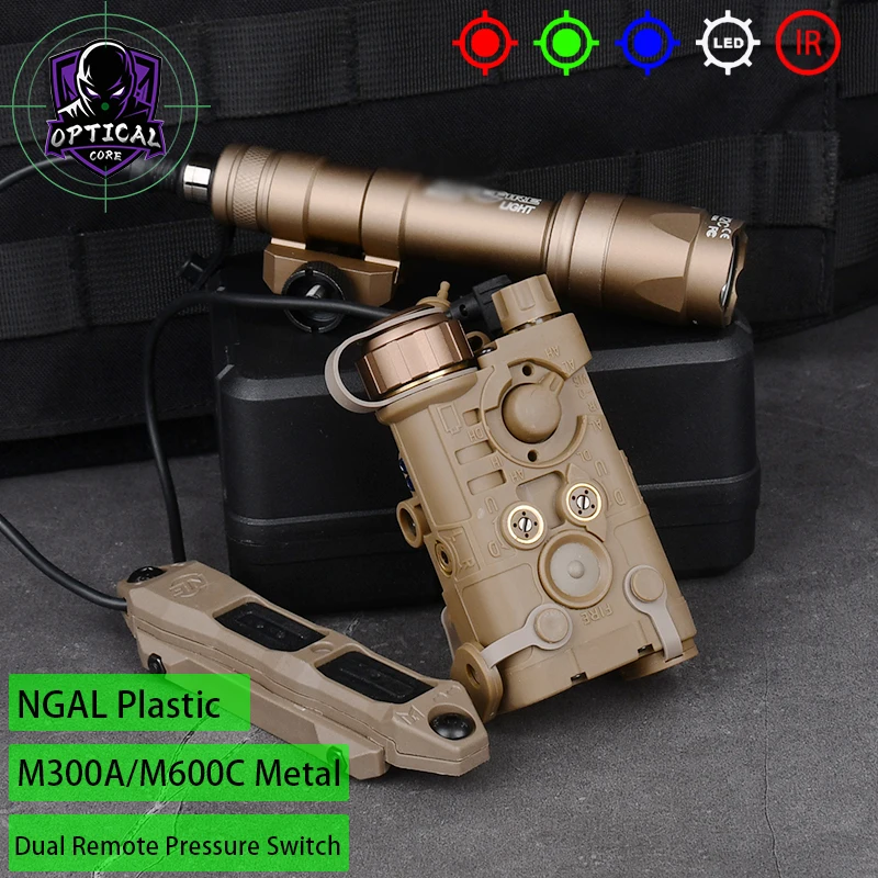 

Airsoft NGAL Red Dot Green/Blue Laser White Light IR Night Vision Aiming Surefir M300A M600C Tactical Flashlight Dual Switch