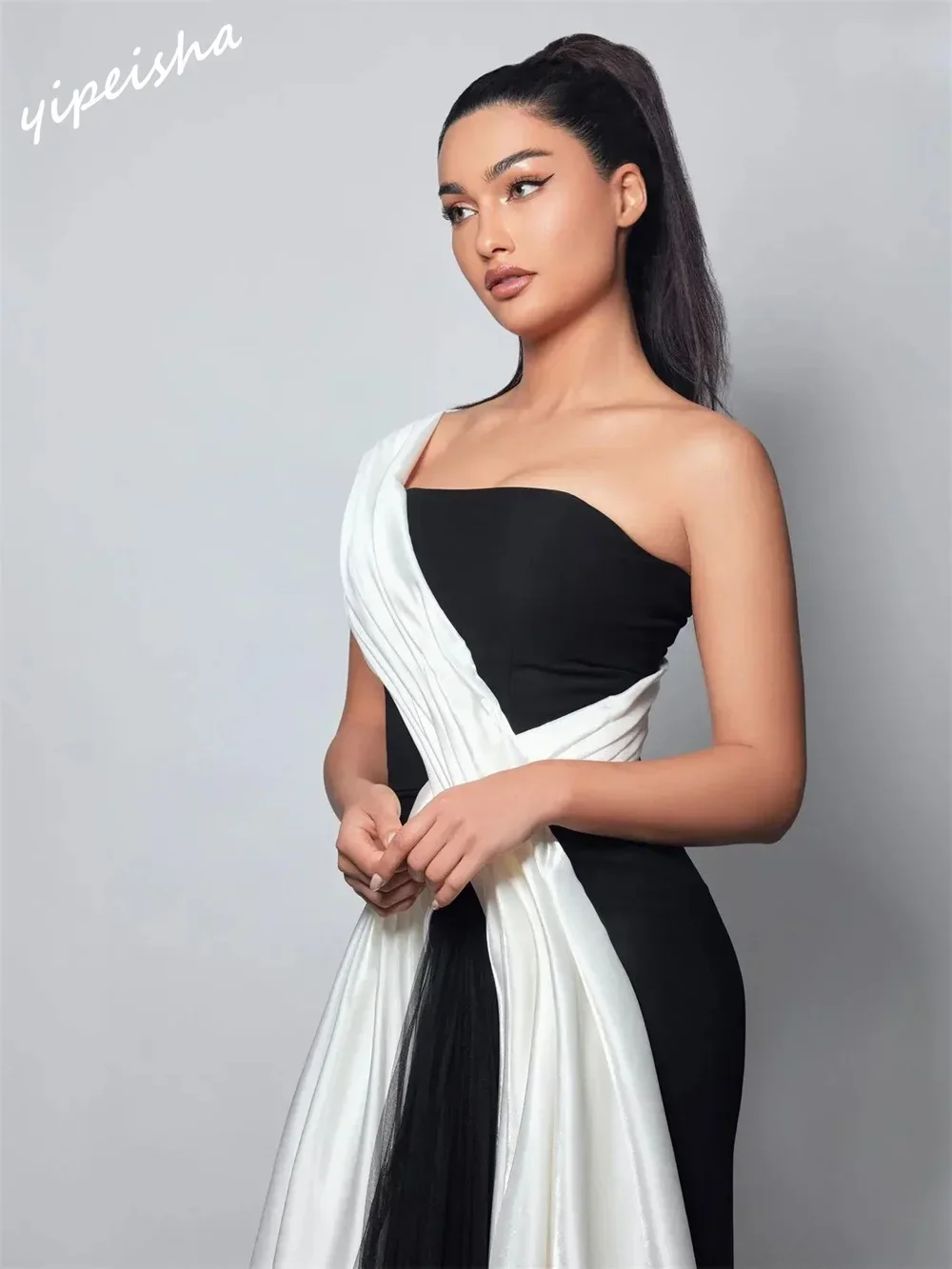 Exquisite Fashion High quality Jersey Sheath Strapless Long Dresses Party Dresses Classic Formal Retro Sexy Modern Style Simple