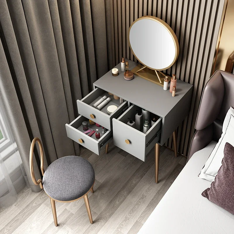 طاولة الزينة، غرفة نوم صغيرة، طاولة مكياج، طاولة مكياج صغيرة حمراء على الإنترنت، طاولة مكياج أوروبية تايبي