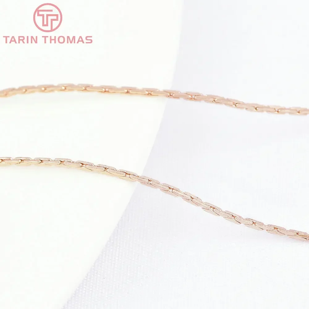 (4287)2 meters Thickness 0.5MM 24K Champagne Gold Color Plated Copper Square Chains Diy Jewelry Findings Accessories wholesale