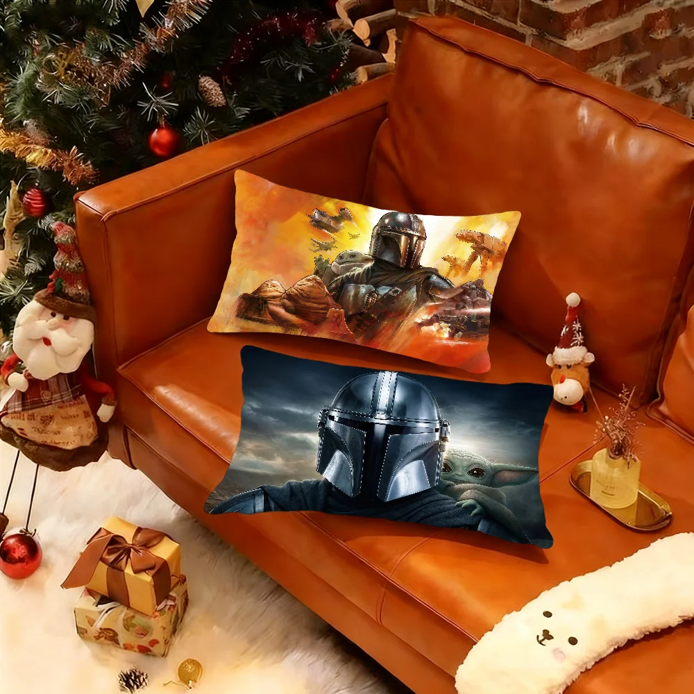 New Movie T-The M-Mandalorian and Grogu cushion cover Rectangle Pillow Case Printing Bedside Sofa RoomHome Decoration Pillowcase