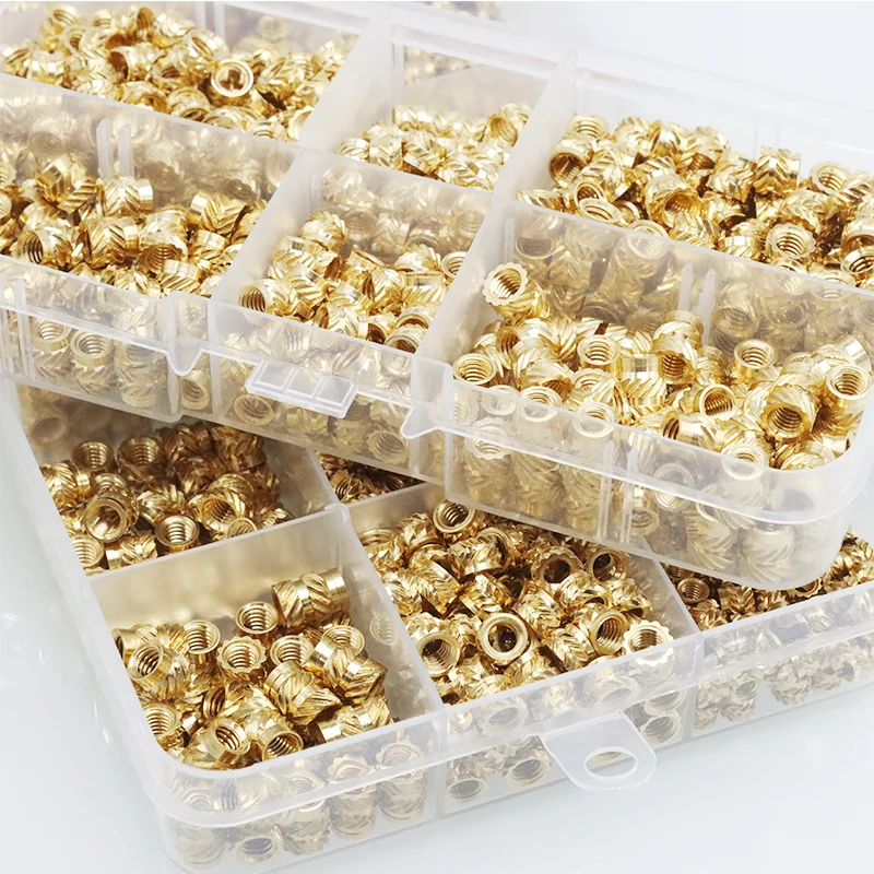 1400x Einsatz Gewinde Kit Messing Mutter M2 M3 M4 M5 M6 M8 Hot Melt Heat Set Einsätze für Kunststoff 3D Drucker Kupfer Rohr Einsetzen Mutter – Detail 3