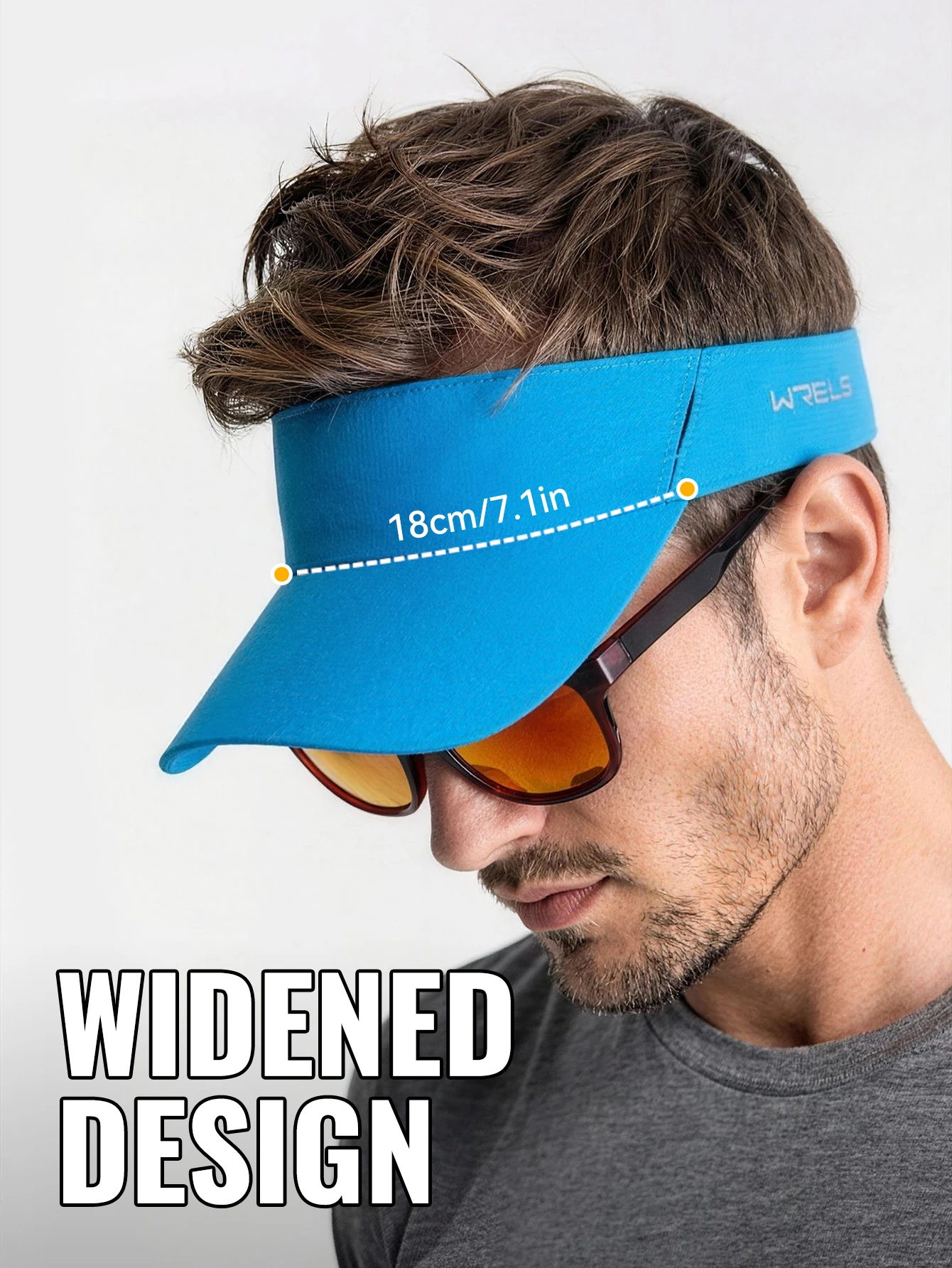 WRELS 1/2/3pcs Summer Sun Protection Empty Top Hat Breathable Sweat Absorbing Sun Visor Caps Outdoor Sport Running Tennis Caps