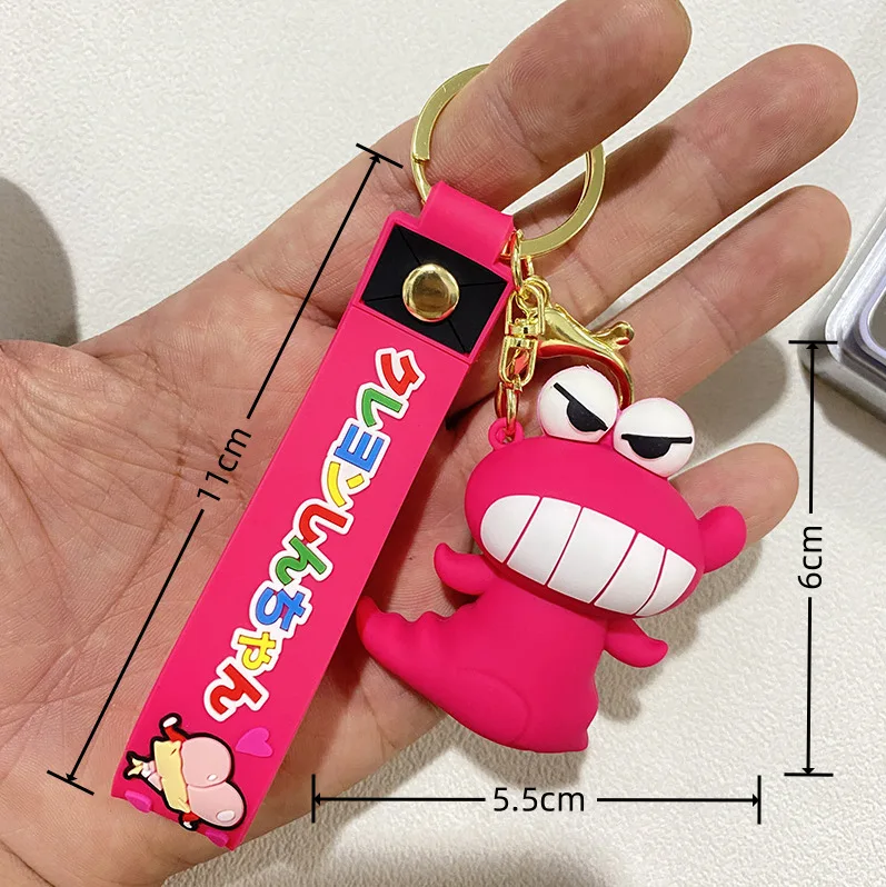 New cartoon cute wax Shin-chan disguise keychain pendant doll cute key ring couple cute bag accessories pendant car key chain