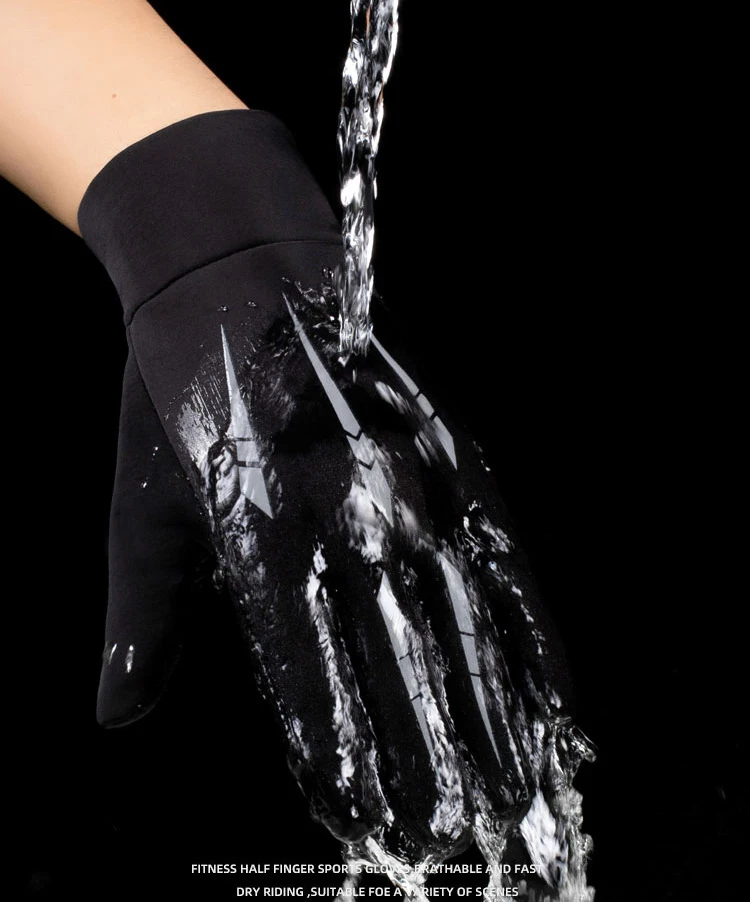 Winter-Fahrradhandschuhe für Herren, Motorrad, Wandern, Touchscreen-Handschuhe, rutschfest, wasserabweisend, winddicht, Outdoor-Thermohandschuhe – Detail 5