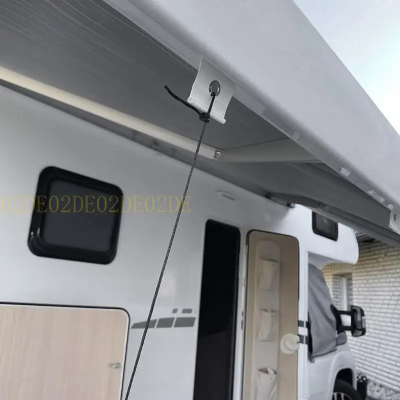 

02DE Sunshade Hook Piping Eyelets Hooks for Motorhomes Caravans, Versatile Awning Rail Tube Hangers Sun Shelter Positioning