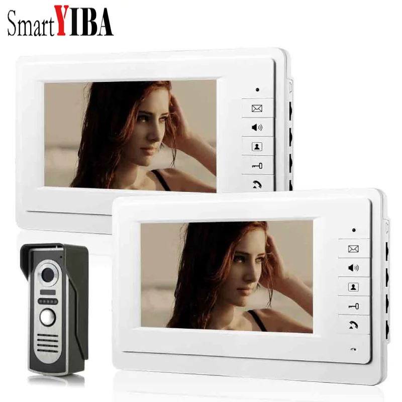 

Home Security Video Intercom IR Camera 7''Inch Monitor LCD Wired Video Door Phone Doorbell Speakephone Intercom System