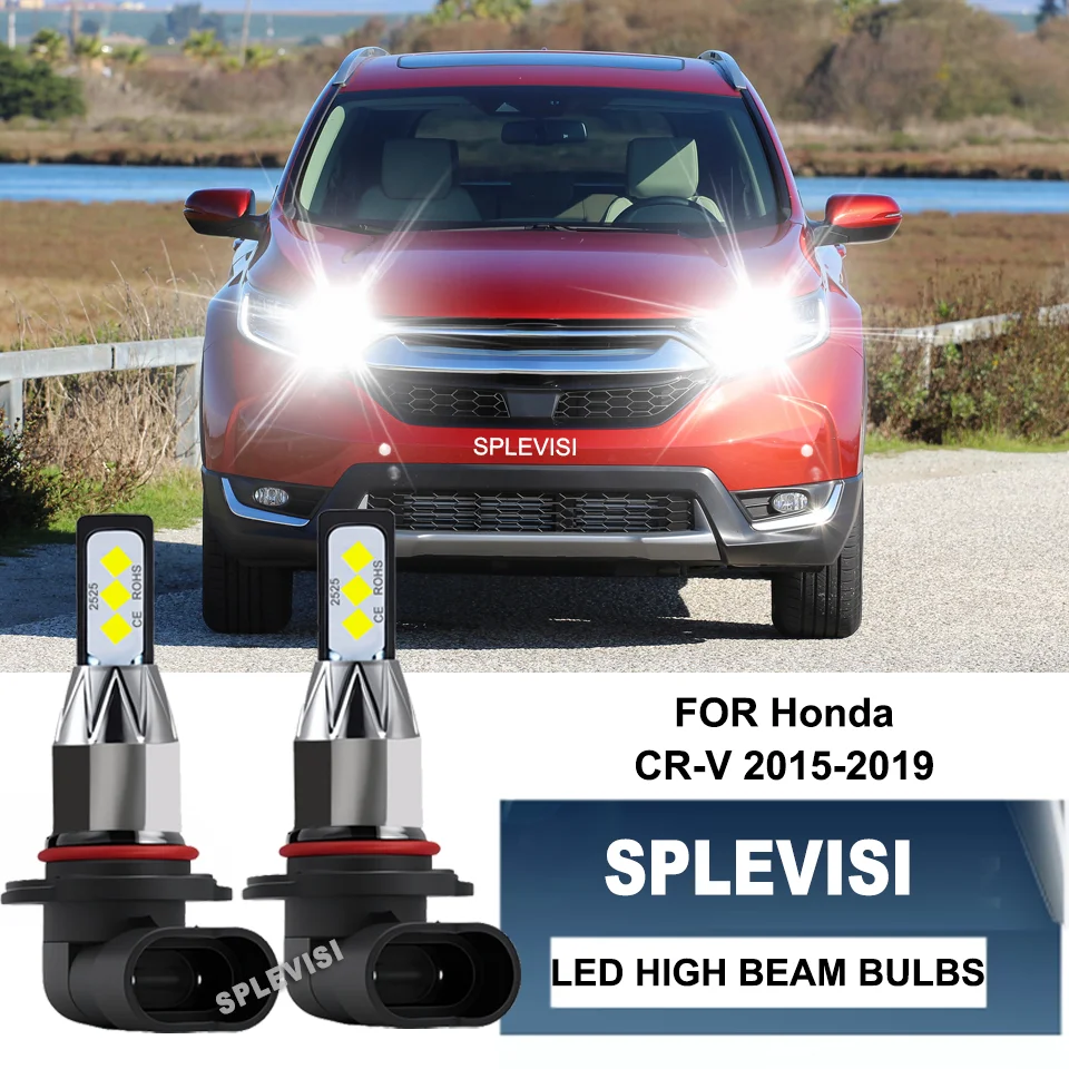 

2x 9005 HB3 LED Headlight High Beam Bulbs Aluminum 6500K White For Honda Accord 1990-2020 Ridgeline 2017-2020 CR-V 2015-2019